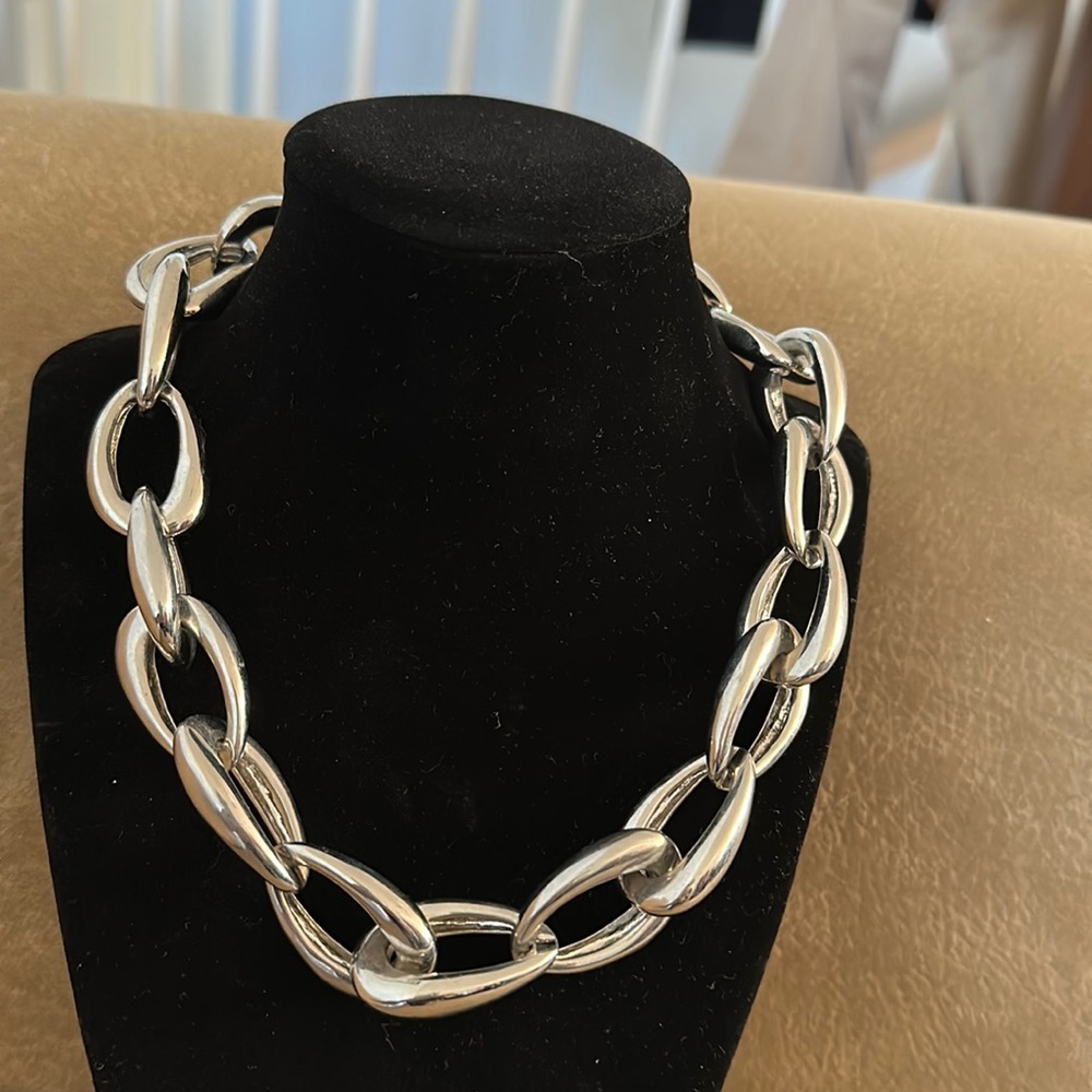 Silver necklace. 26 inches long. Never wore it.